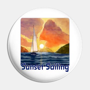 Sunset Sailing Pin