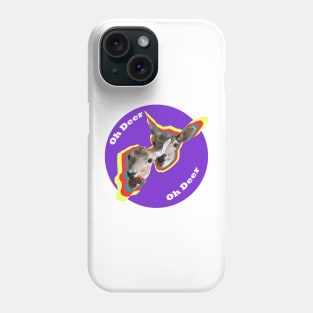 Oh deer, purple Phone Case