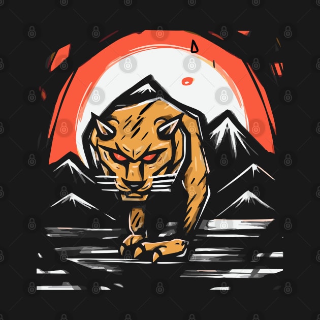 Zen Cartoons Japan, Tiger Mountains by KAOZ