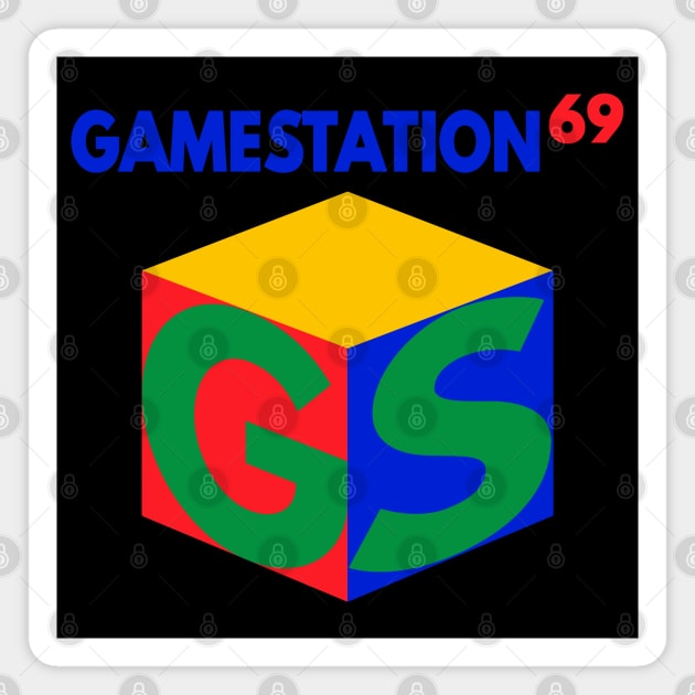 GameStation 69 Video Game System 90's 2000's Knock Off Brand Logo Parody  (Version 2) - Video Game - Pin