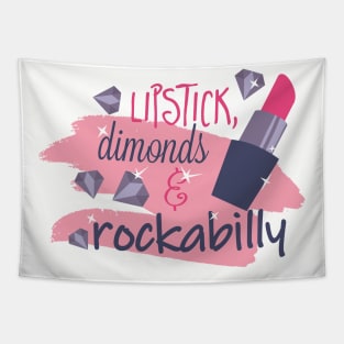 Lipstick Diamonds And Rockabilly Tapestry