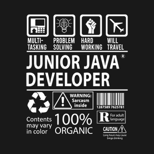 Junior Java Developer T Shirt - MultiTasking Certified Job Gift Item Tee T-Shirt