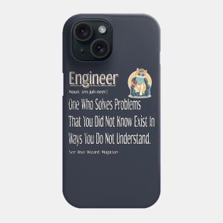 Funny Engineer Definition Awesome engineering Gift For Cat Lovers Phone Case