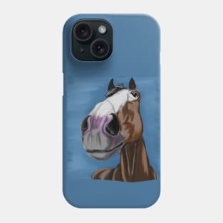 Funny horse portrait Phone Case