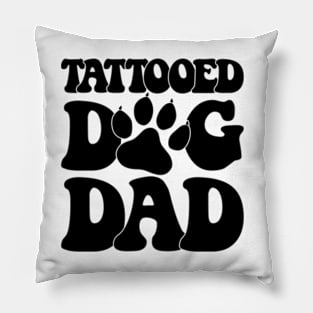 Tattooed Dog Dad Pillow