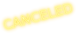 Yellow Neon Canceled Sign Magnet