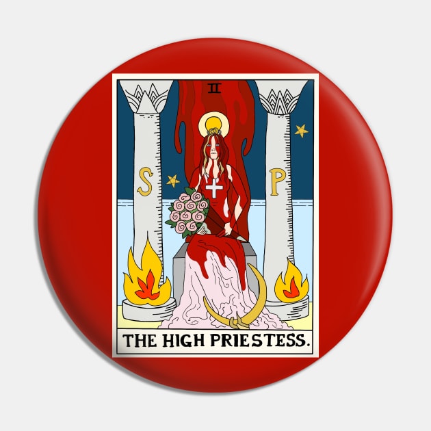 Horror Arcana - The High Priestess Pin by pinxtizzle