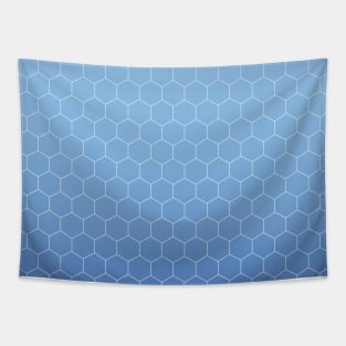 Blue honeycomb Tapestry