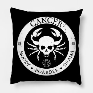 Savage Cancer Zodiac Antisocial Astrology Pillow