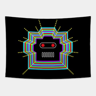 Psychedelic Robot Head Tapestry