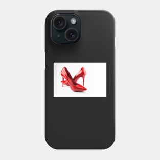 red woman shoes fashion Phone Case