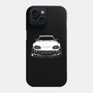 White GR Supra MK4 Sketch Art Phone Case