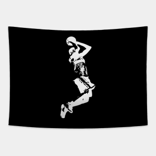 Basketball Player Slam Dunk Tapestry