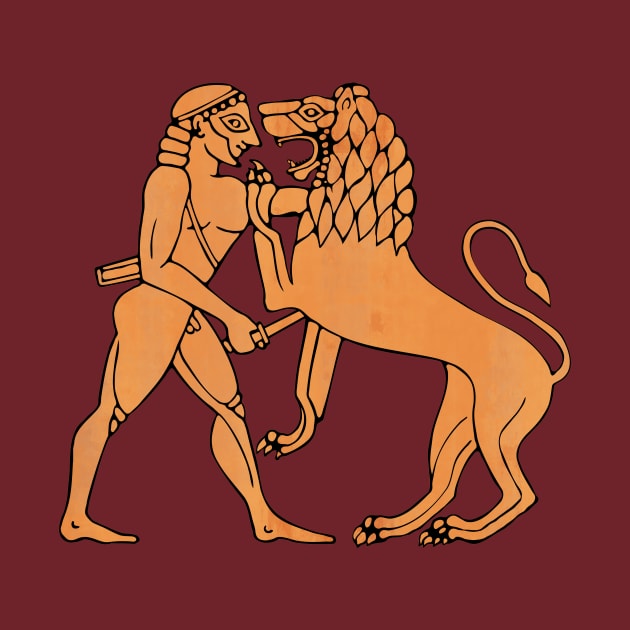 Hercules kills the Nemean Lion by Mosaicblues