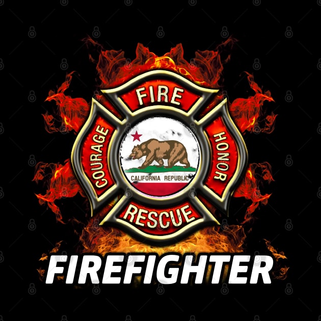 Firefighter California by Dojaja