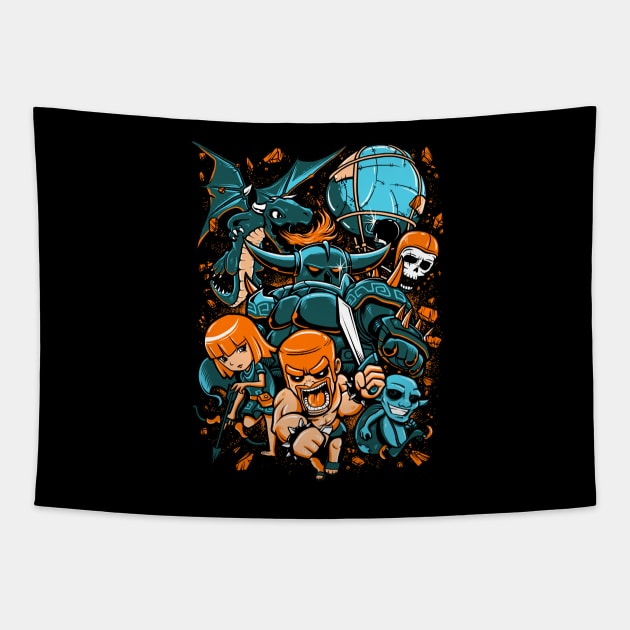 Clash Warriors 02 Tapestry by KawaiiDread