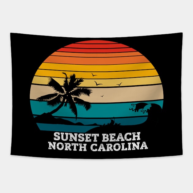 Sunset Beach North Carolina Beaches Tapestry by Kerlem