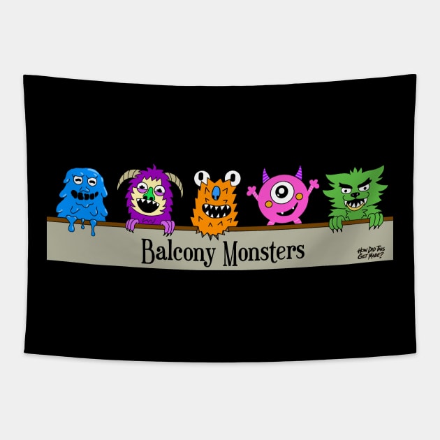 The Balcony Monsters Tapestry by Charissa013