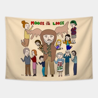 Moose On the Loose Tapestry