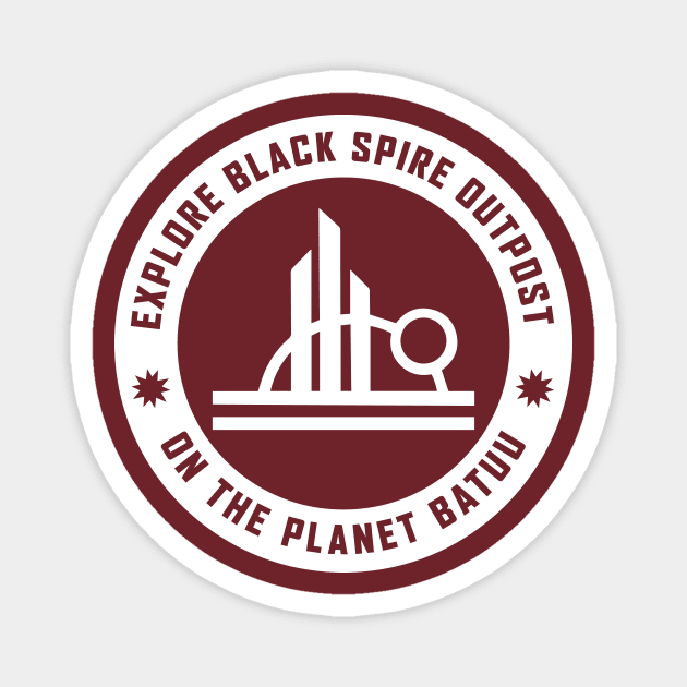 Explore Black Spire Outpost Shirt Magnet by amy1142