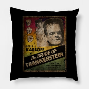 The Bride of Frankenstein vintage Pillow