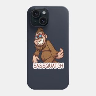 Sassquatch - Badass With An Attitude To Match  - White - Cartoon Phone Case