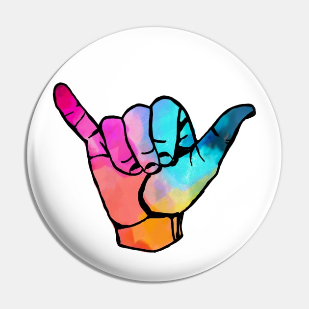 Colorful Hang Loose Pin by lolosenese