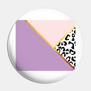 Copy of Abstract black and white leopard print, color blocking purple Pin