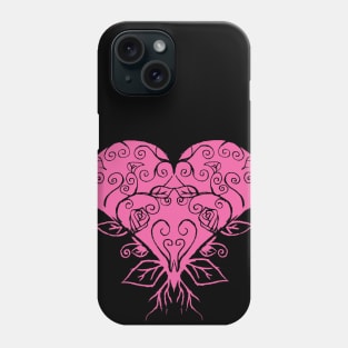 Valentine Day Pink Heart Rose Phone Case