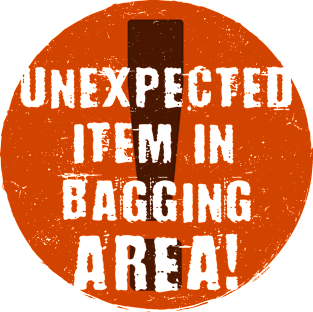 Unexpected Item In Bagging Area (Orange) Magnet