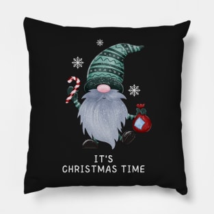 It's Christmas time cute traditional gnomie Pillow