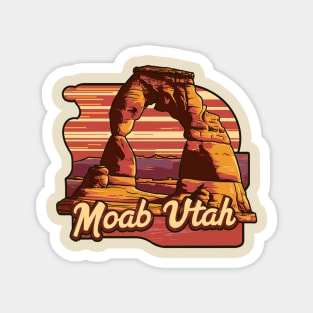 Moab Utah Arches Vintage Sunset Magnet