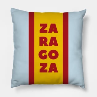 Zaragosa in Spanish Flag Color Vertical Pillow