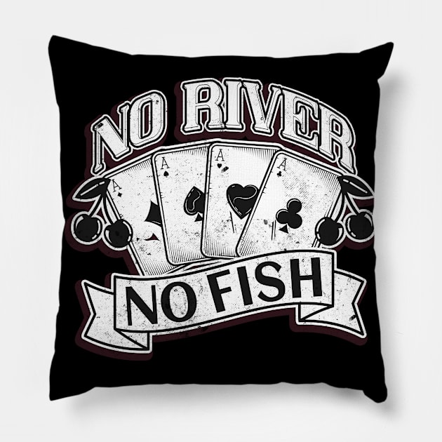 Casino Poker Cards Poker Player Pillow by Foxxy Merch