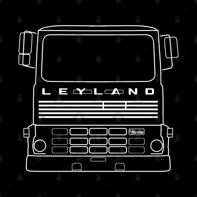 Leyland Marathon classic truck outline graphic (white) by soitwouldseem