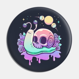 Gothic Pastel Snail Skull Pin