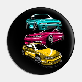 S13 S14 S15 Silvia Evolution JDM Retro Tokio Tuning Fan Car Pin