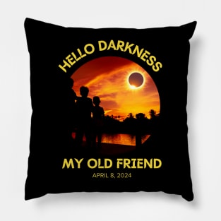 Hello Darkness My Old Friend Solar Eclipse Pillow