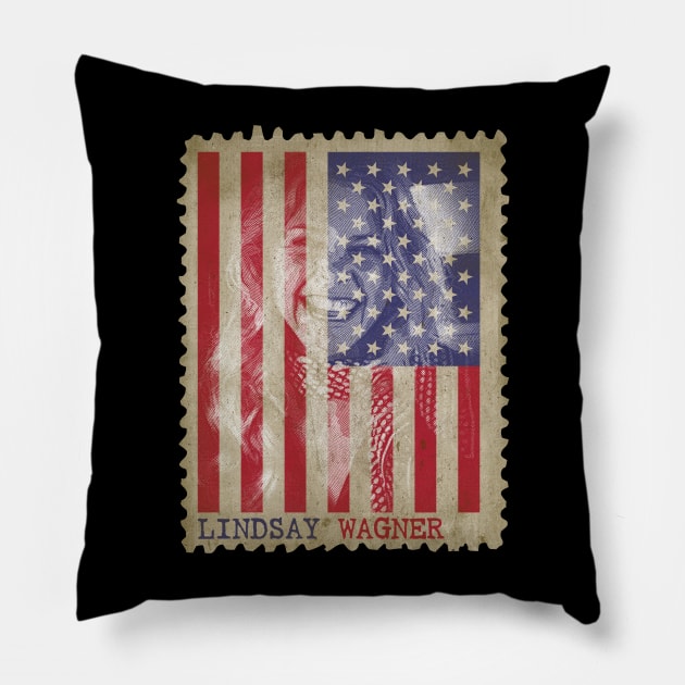 Lindsay Wagner Pillow by Chillashop Artstudio