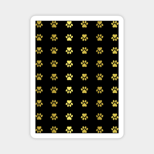 GOLD  Paw Print Pattern Magnet