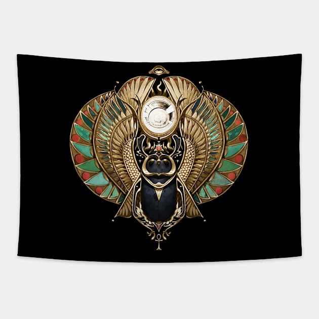 scarab wings Tapestry by Lamink