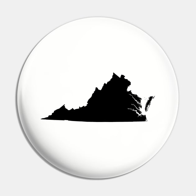 Black Virginia Pin by AdventureFinder