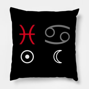 Pisces Sun Cancer Moon Zodiac Sign Pillow