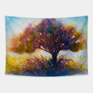 Watercolor tree Tapestry