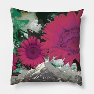 Pink sunflowers Pillow