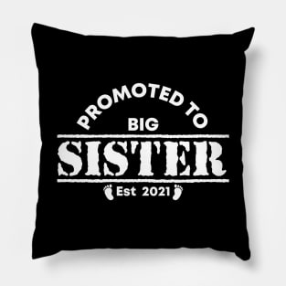 Vintage Promoted to Big Sister 2021 new Sister gift Big Sister Pillow