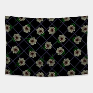 Anemone Field White Tapestry