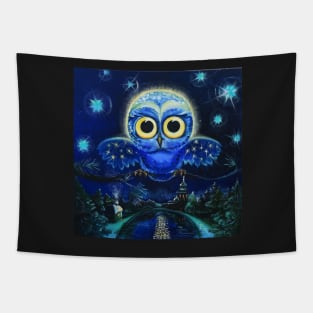 Images of Astrology: The Supermoon Owl Tapestry