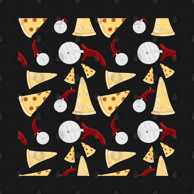 Pizza with slice wheel pattern by kamdesigns