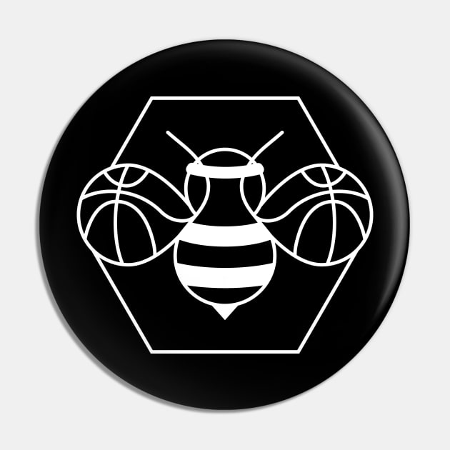 Baller Bee – White Pin by PHLytees